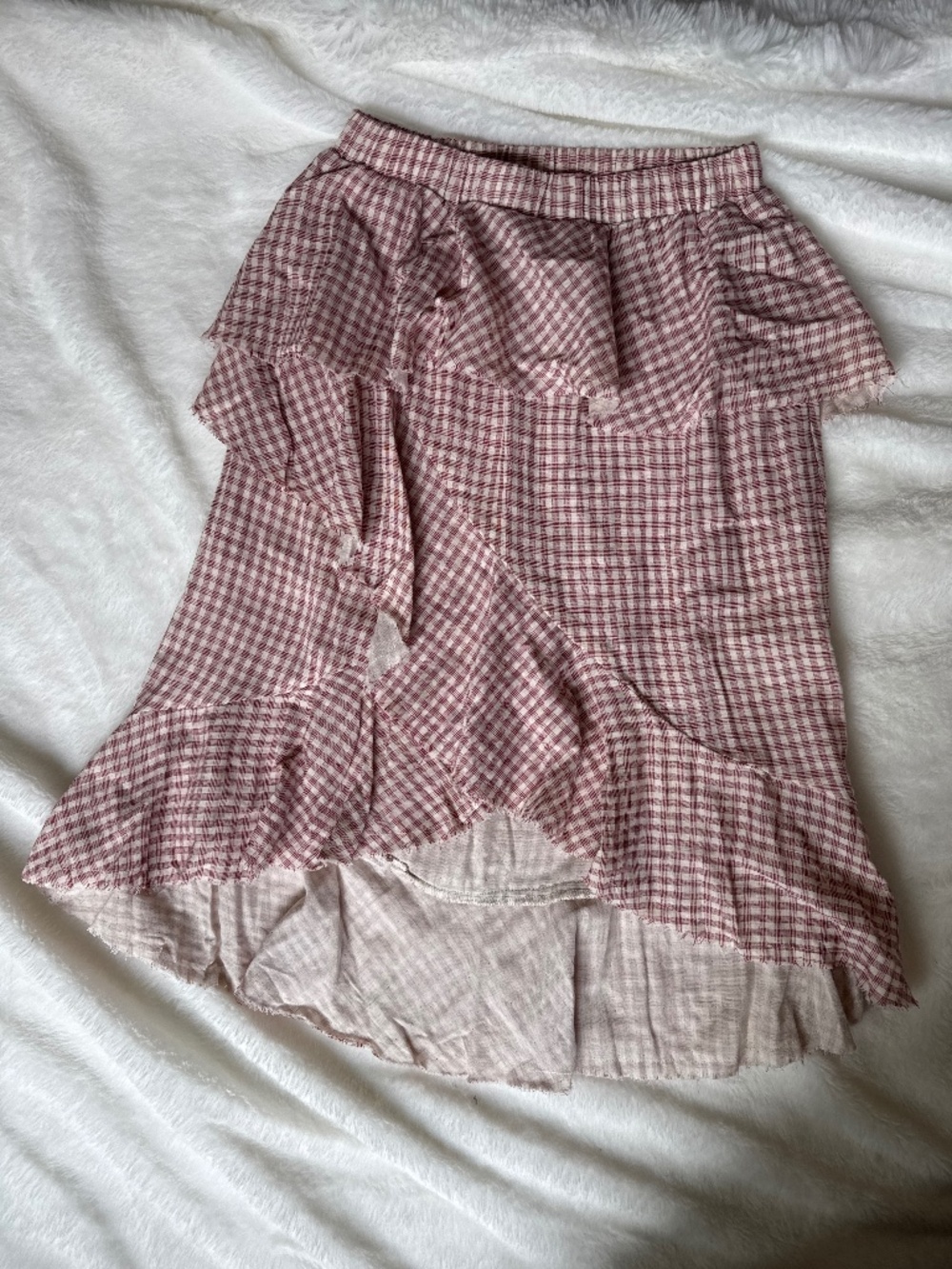 NWOT Moon River Red Checkered Skirt